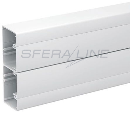 Короб двосекційний 140Х55 мм з 2 кришками OptiLine 45, білий RAL 9003